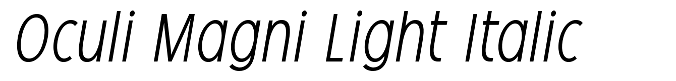 Oculi Magni Light Italic